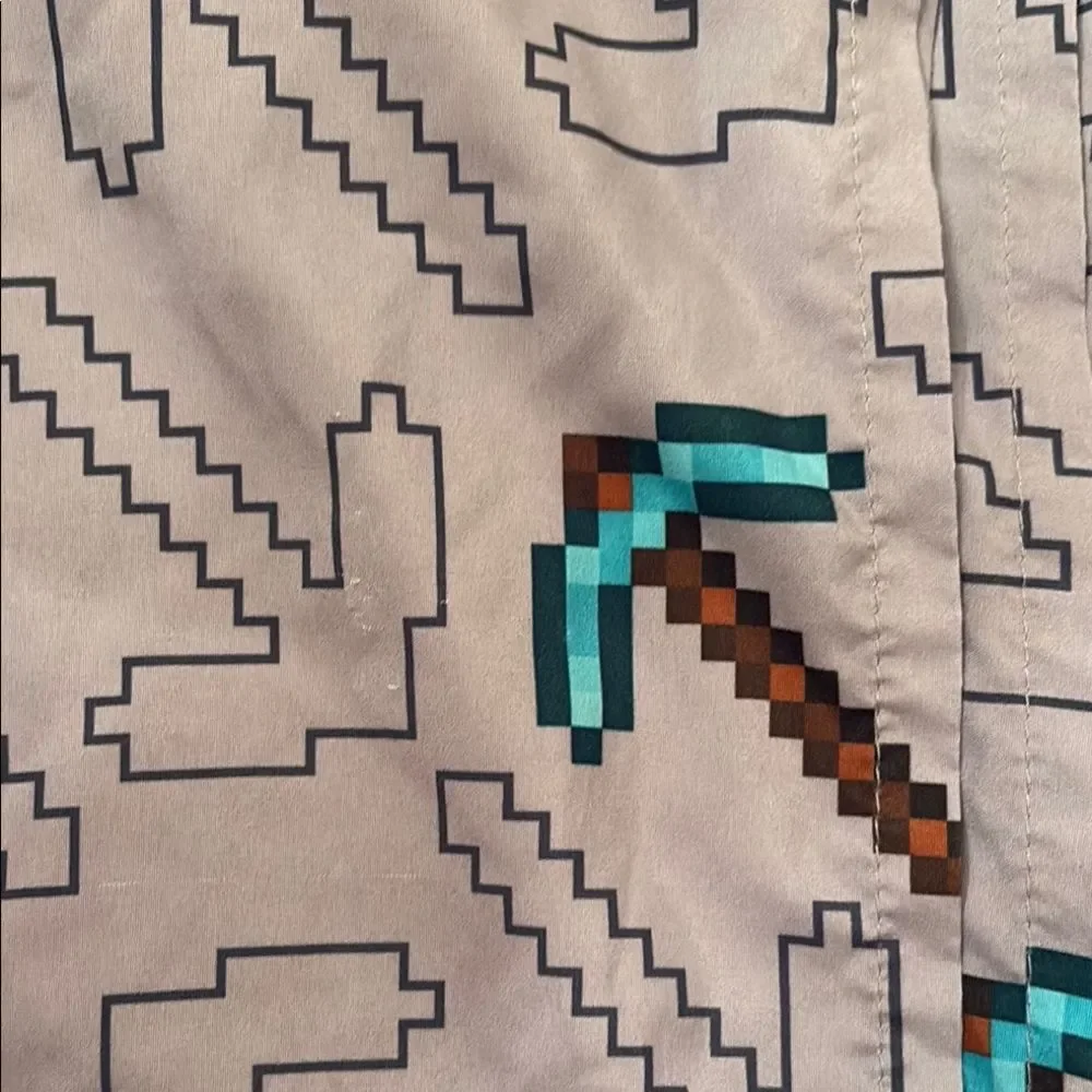 Minecraft Diamond Pick Axe Twin Flat Sheet